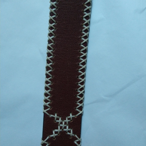 FRYE 30MM embroidered genuine leather women's belt - Picture 8 of 9